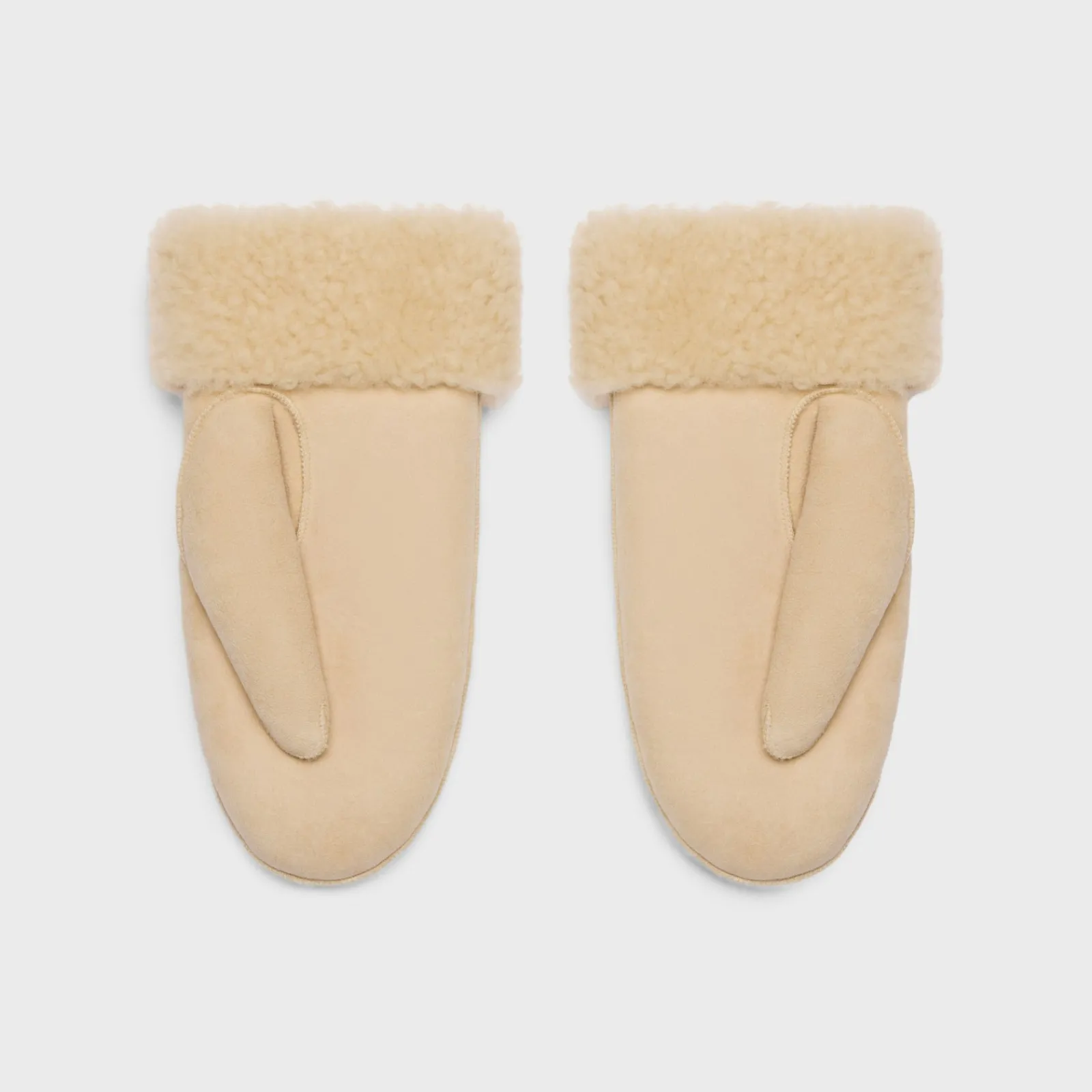 Best triomphe mittens in shearling Women Hats And Gloves