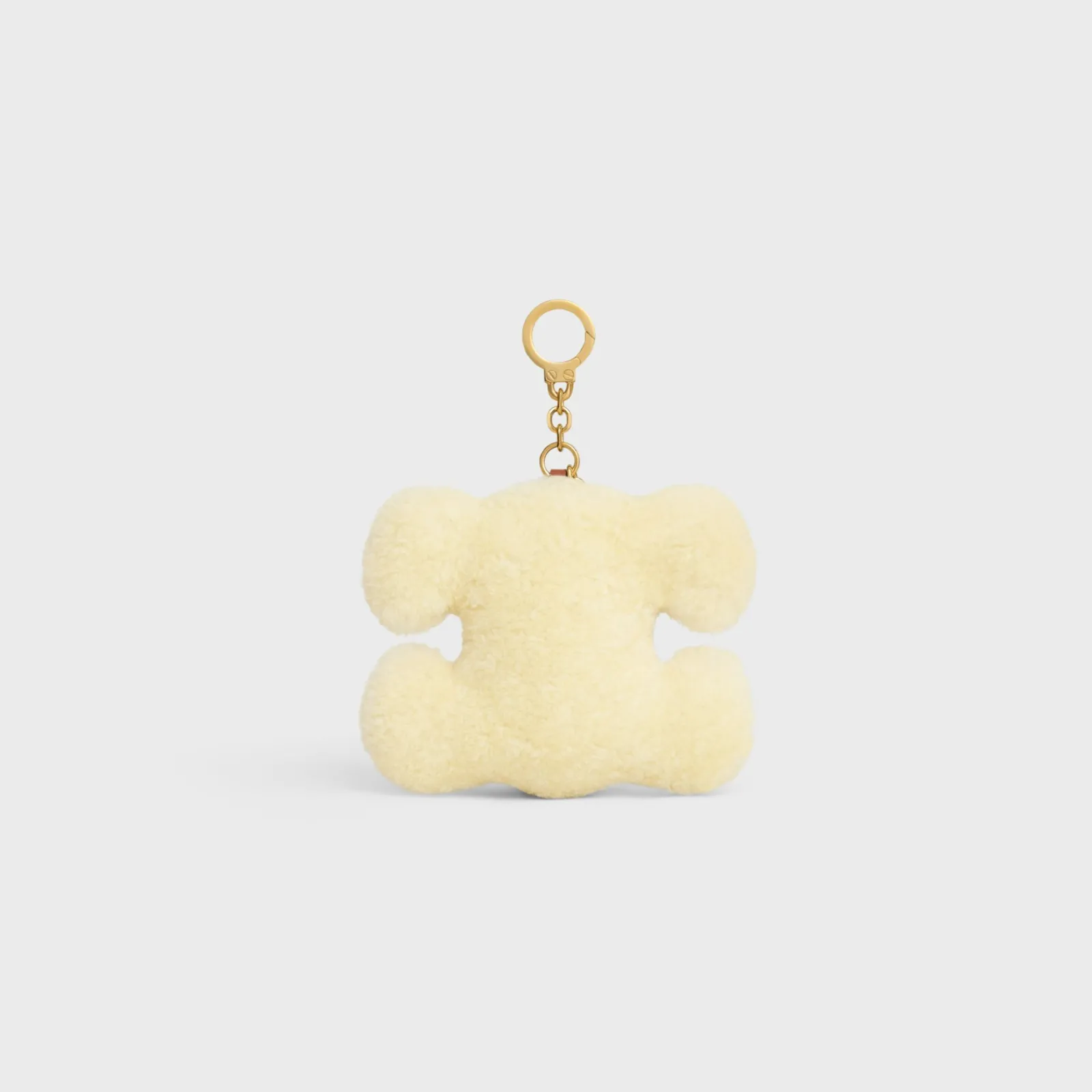 Discount TRIOMPHE pom-pom keyring with heart in SHEARLING AND ACETATE with GOLD FINISHING Women Categories·Straps And Accessories