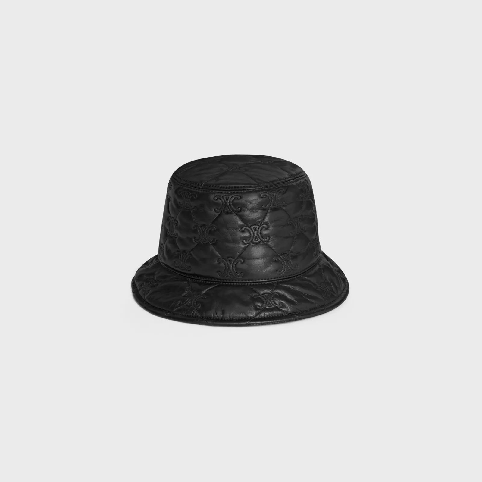 Hot triomphe quilted bucket hat in soft lambskin Women Bucket Hats And Caps