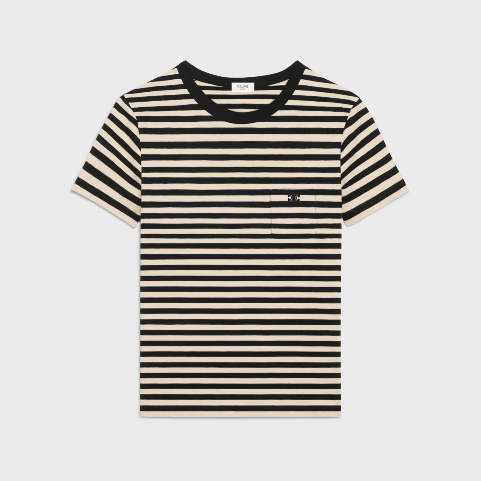 Online triomphe regular t-shirt in striped jersey T-Shirts And Sweatshirts