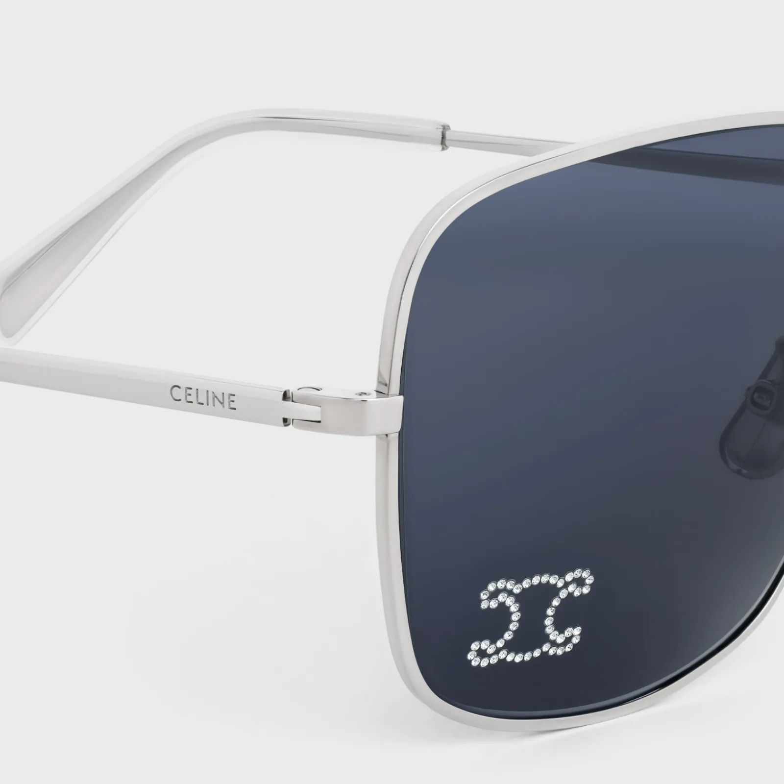 Outlet Triomphe Rhinestone 01 Sunglasses in Metal with Crystals Women Metal Frame | Categories·Square