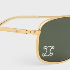 Best Triomphe Rhinestone 02 Sunglasses in Metal with Crystals Women Metal Frame | Categories·Square