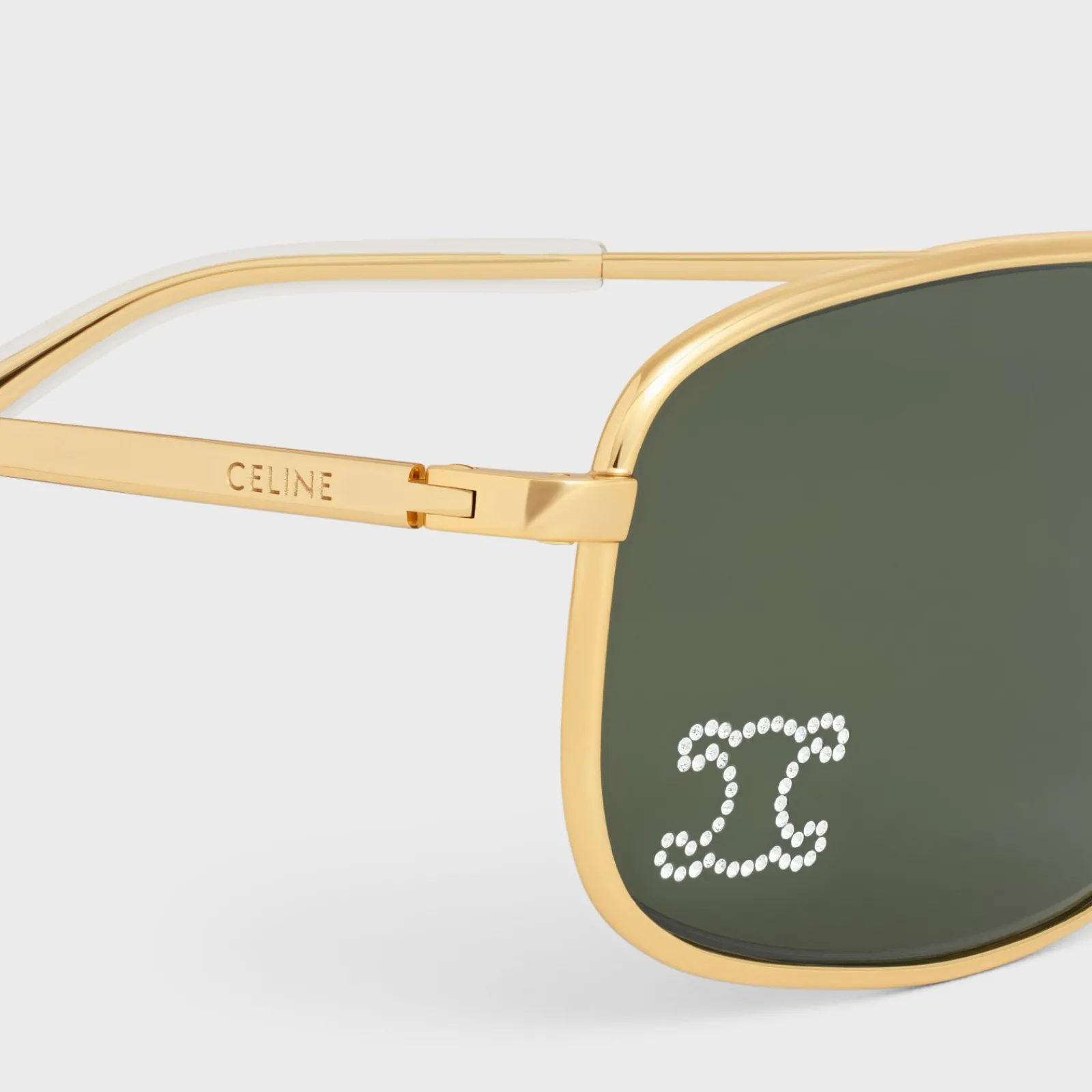 Best Triomphe Rhinestone 02 Sunglasses in Metal with Crystals Women Metal Frame | Categories·Square