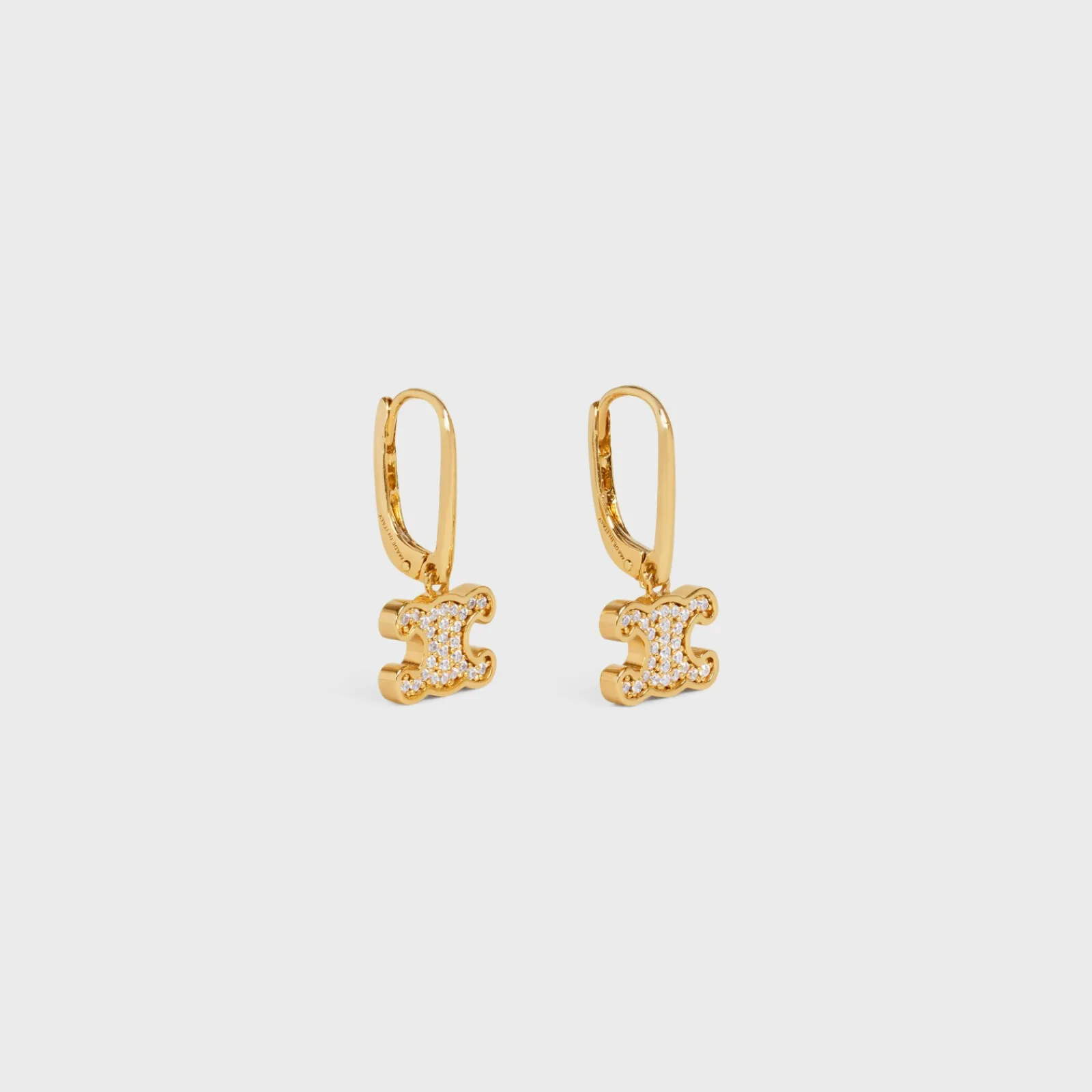 Clearance Triomphe Rhinestone Earrings in Brass with Finish and Crystals Women Triomphe | Categories·Earrings