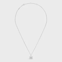Discount Triomphe Rhinestone Necklace in Brass with Rhodium Finish and Crystals Women Triomphe | Categories·Necklaces