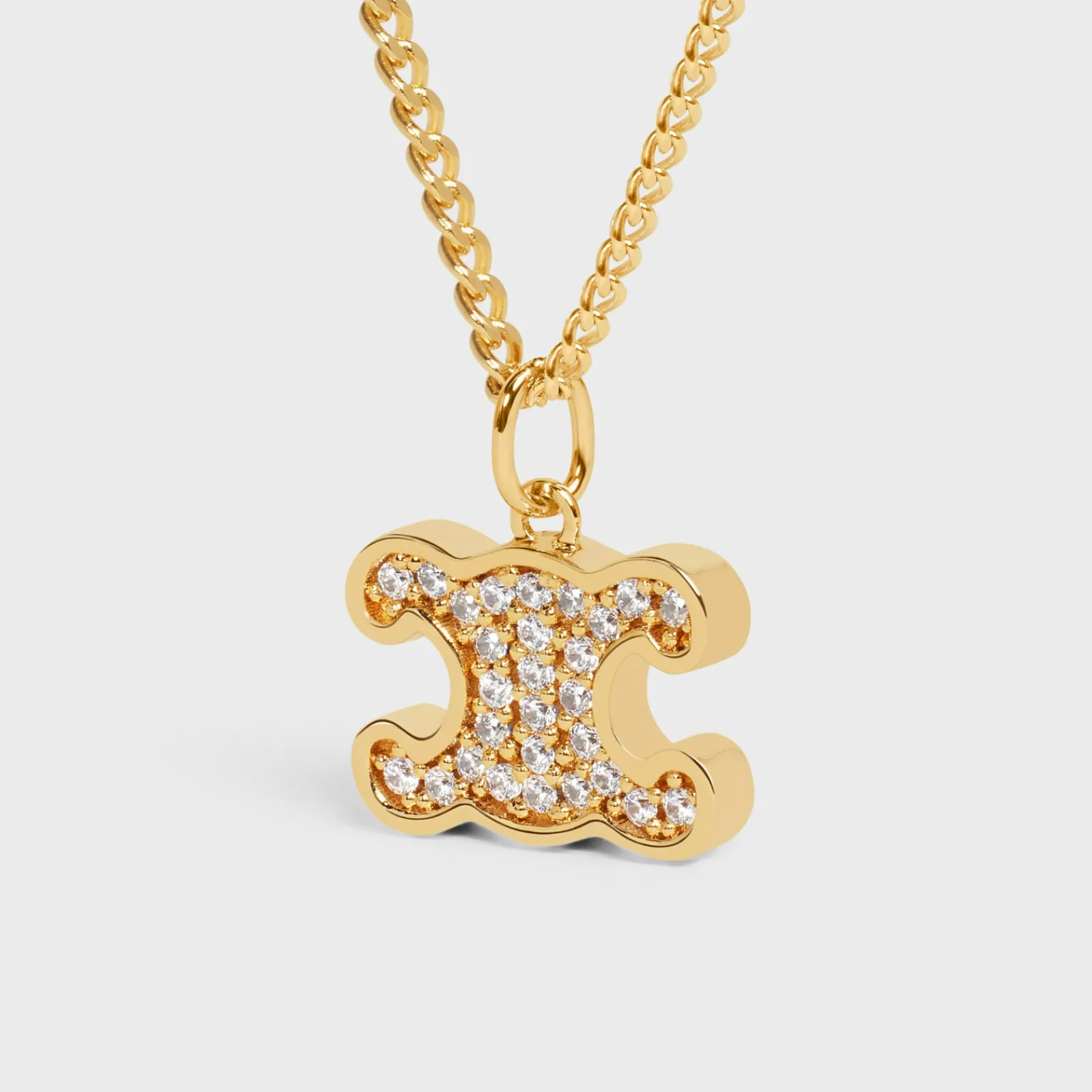 Outlet Triomphe Rhinestone Necklace in Brass with Finish and Crystals Women Triomphe | Categories·Necklaces