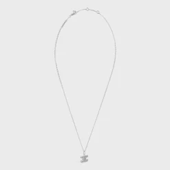 Discount Triomphe Rhinestone Necklace in Brass with Rhodium Finish and Crystals Women Triomphe | Categories·Necklaces