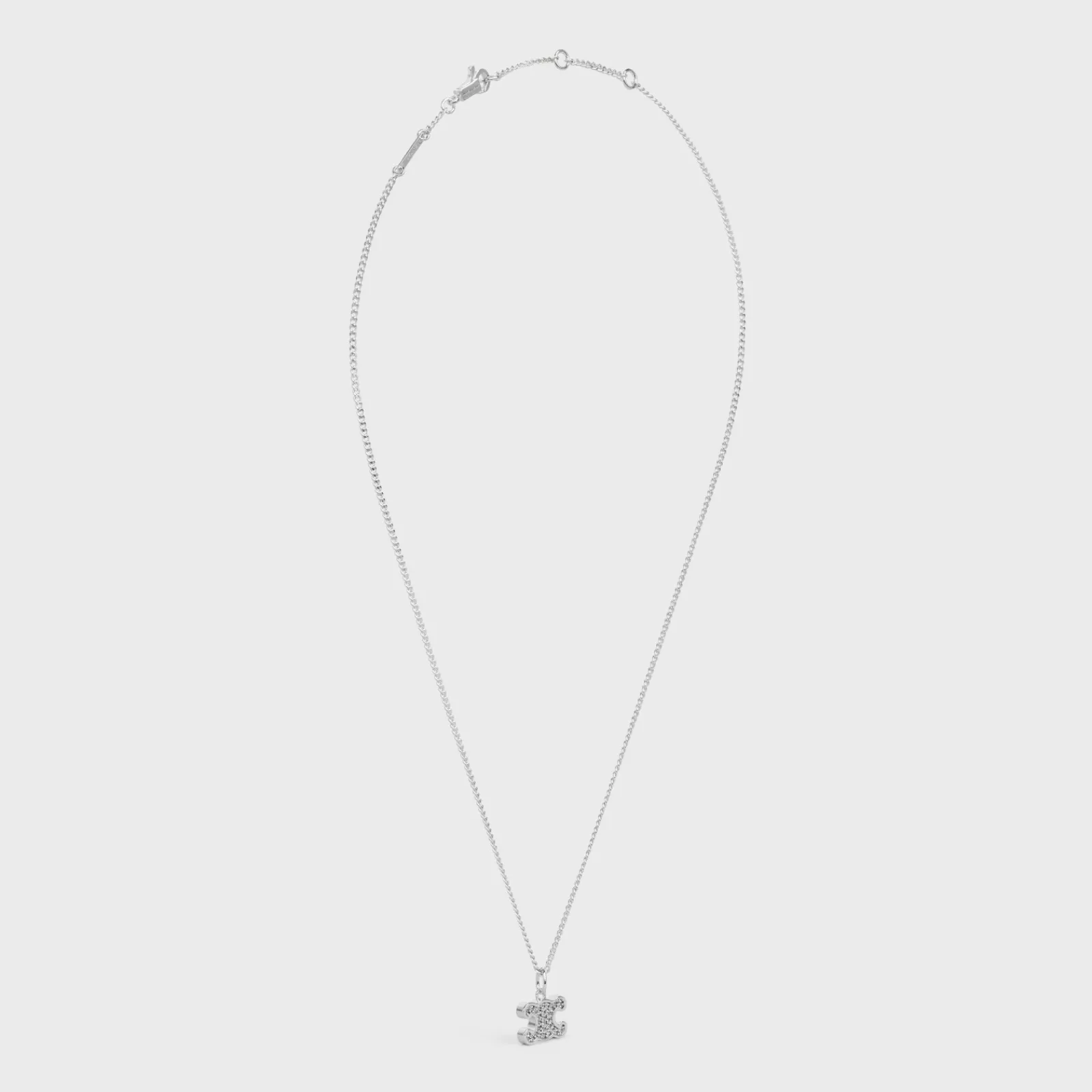 Discount Triomphe Rhinestone Necklace in Brass with Rhodium Finish and Crystals Women Triomphe | Categories·Necklaces