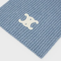 Online TRIOMPHE SCARF IN RIBBED CASHMERE WOOL Women Beanies And Scarves