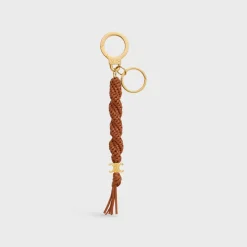 Clearance TRIOMPHE SCOUBIDOu KEYRING in smooth calfskin with Gold Finishing Women Categories·Straps And Accessories
