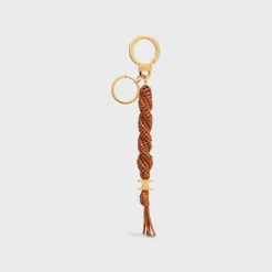 Clearance TRIOMPHE SCOUBIDOu KEYRING in smooth calfskin with Gold Finishing Women Categories·Straps And Accessories