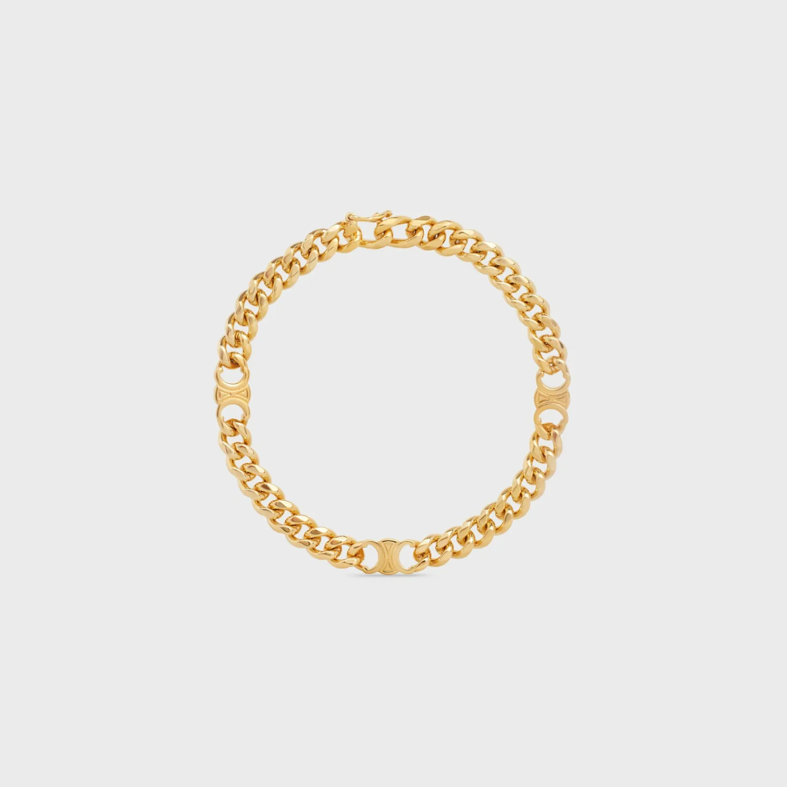 New Triomphe Small Gourmette Bracelet in Brass with Finish Women Triomphe | Categories·Bracelets
