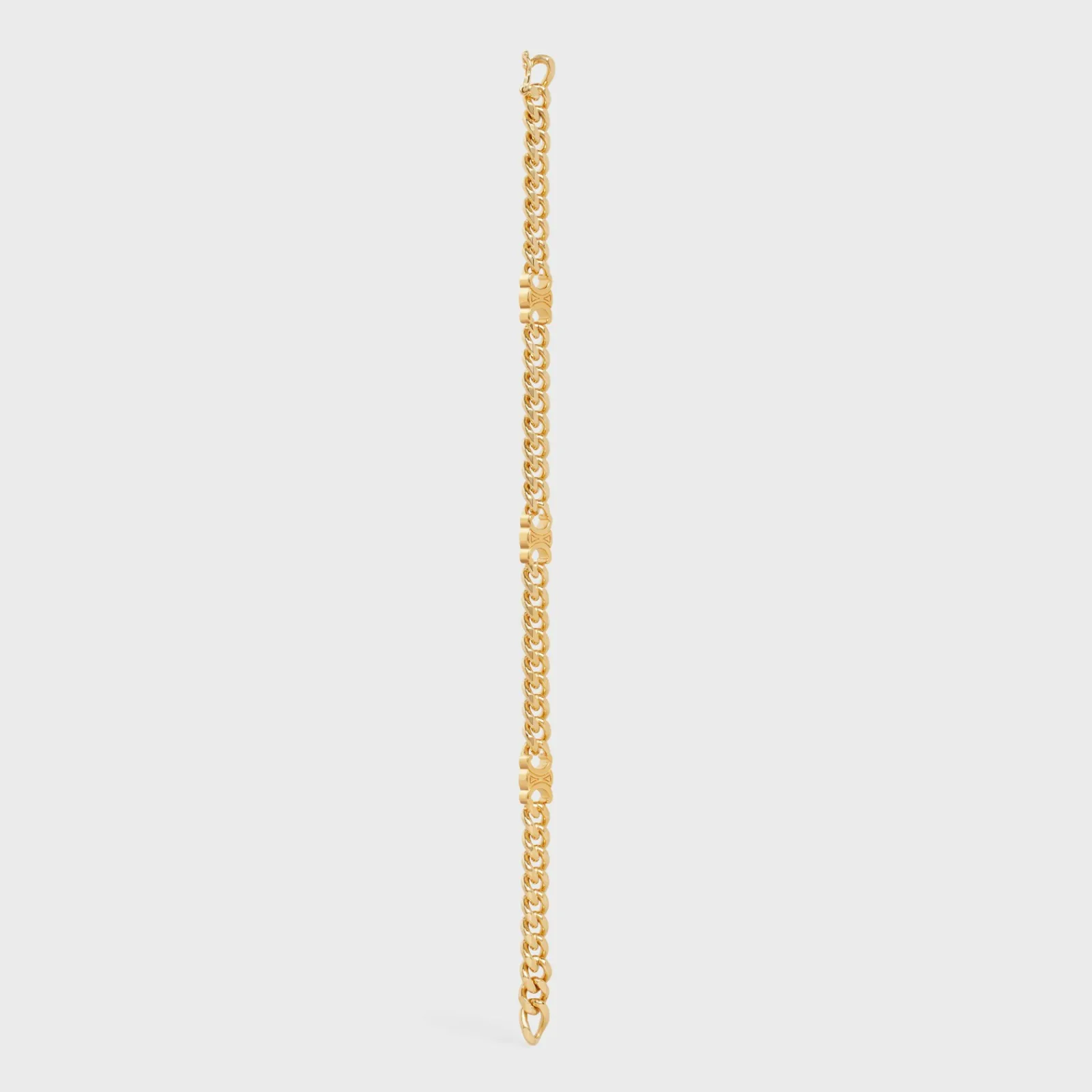 New Triomphe Small Gourmette Bracelet in Brass with Finish Women Triomphe | Categories·Bracelets