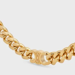 Outlet Triomphe Small Gourmette Necklace in Brass with Finish Women Triomphe | Categories·Necklaces