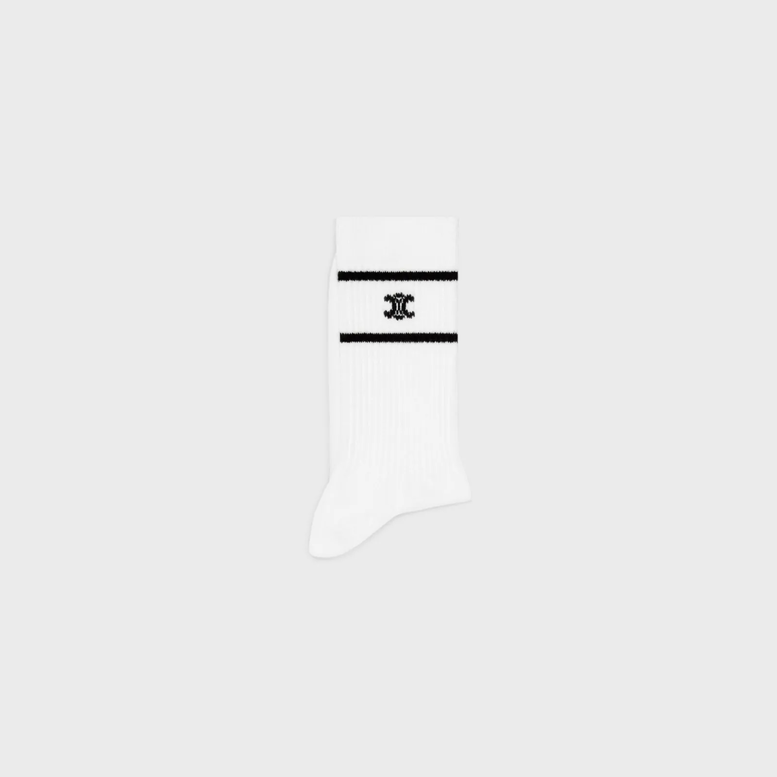 Fashion triomphe socks in striped cotton Hats And Soft Accessories