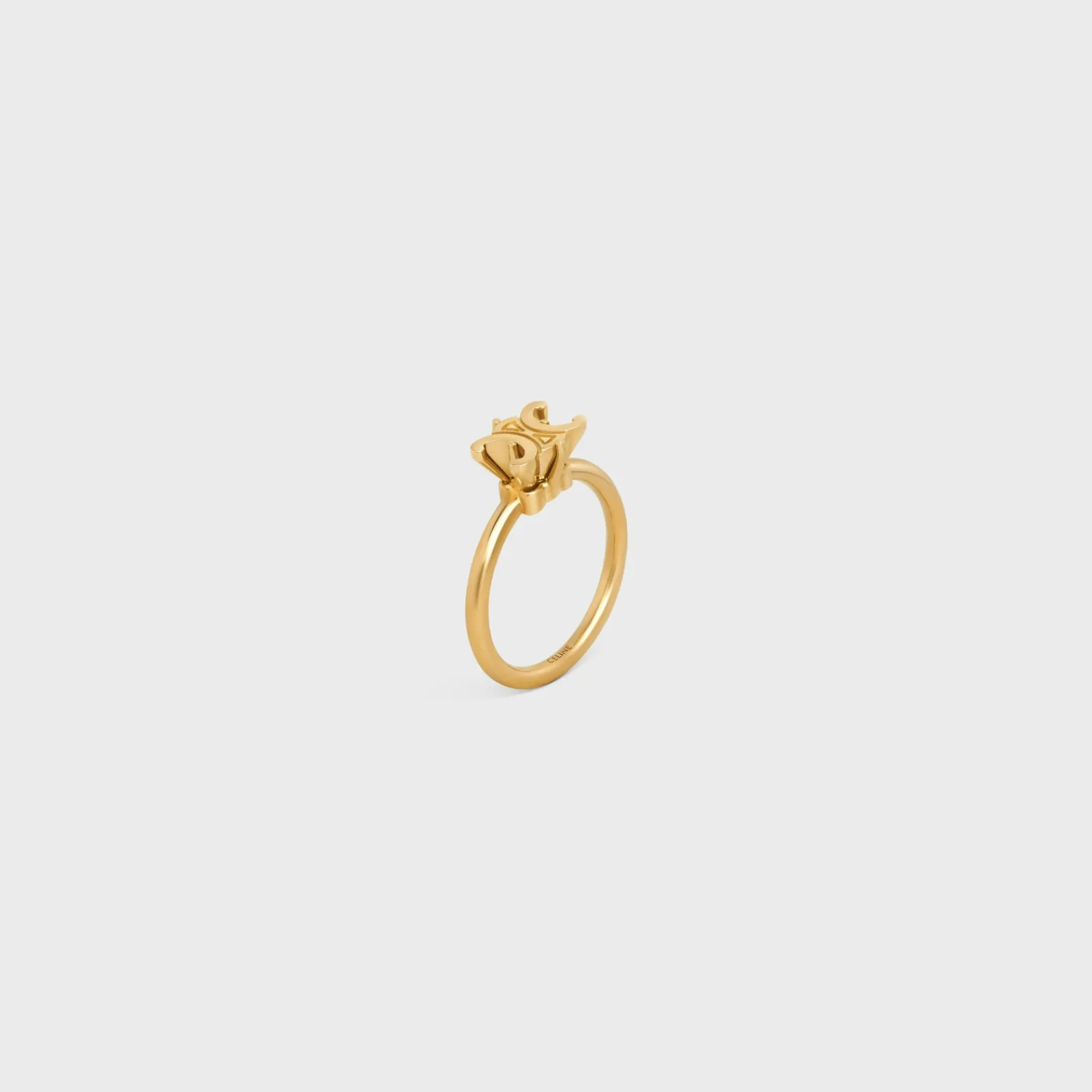 New Triomphe Solitaire Ring in Brass with Finish Women Triomphe | Categories·Rings