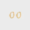 Clearance Triomphe Sparkle Hoops in Strass and Brass with Finish Women Triomphe | Categories·Earrings