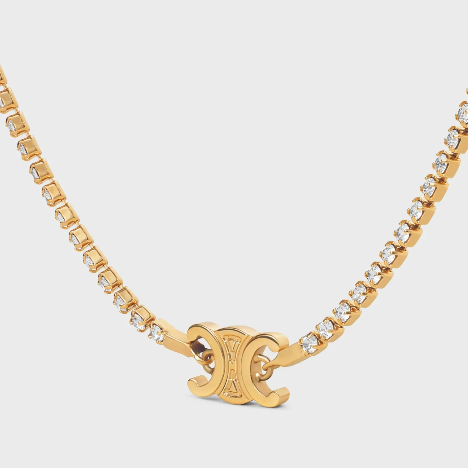 Sale Triomphe Sparkle Necklace in Brass with Finish and Strass Women Triomphe | Categories·Necklaces