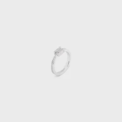 Best Triomphe Sparkle Ring in Strass and Brass with Rhodium Finish Women Triomphe | Categories·Rings