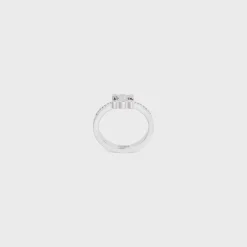 Best Triomphe Sparkle Ring in Strass and Brass with Rhodium Finish Women Triomphe | Categories·Rings