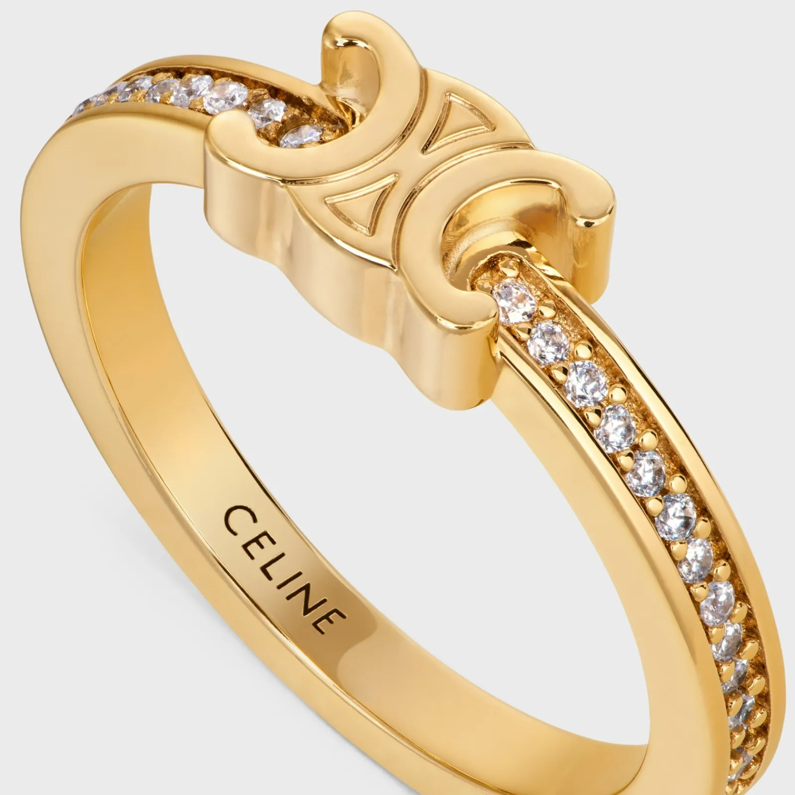Fashion Triomphe Sparkle Ring in Strass and Brass with Finish Women Triomphe | Categories·Rings