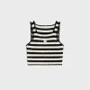 Hot triomphe striped crop top in crocheted cotton Women Knitwear