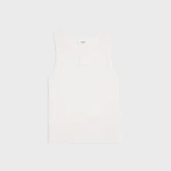 Discount triomphe tank top in ribbed silk jersey Women T-Shirts And Sweatshirts
