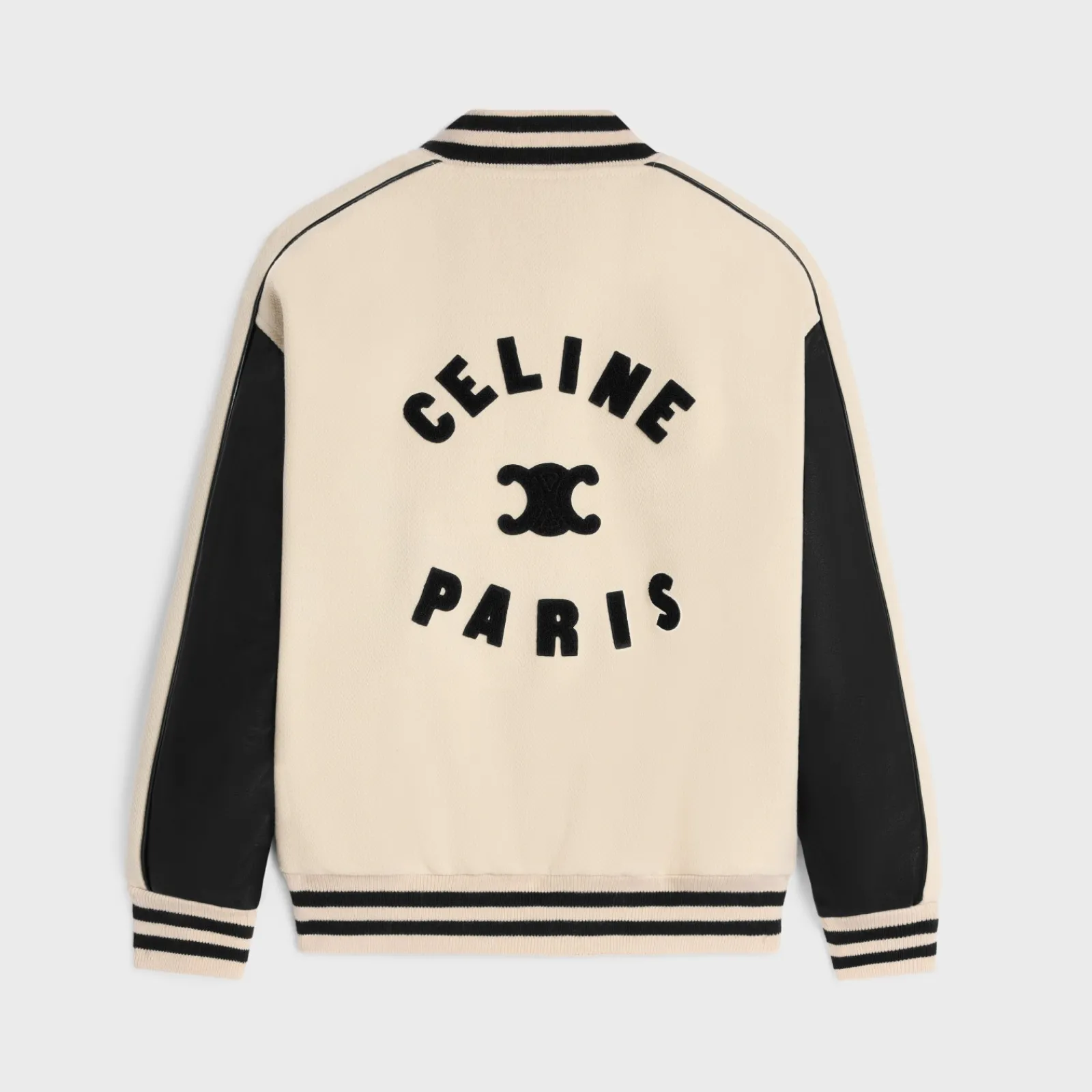 New triomphe teddy jacket in textured wool Women Jackets