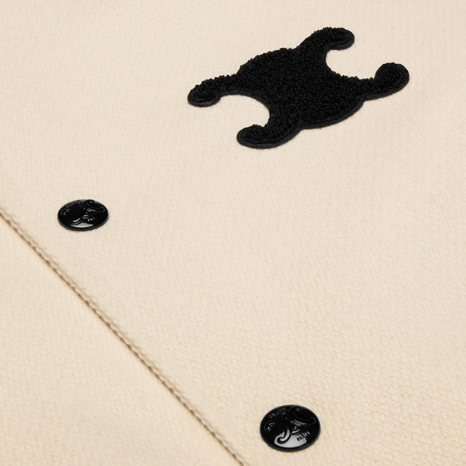 New triomphe teddy jacket in textured wool Women Jackets