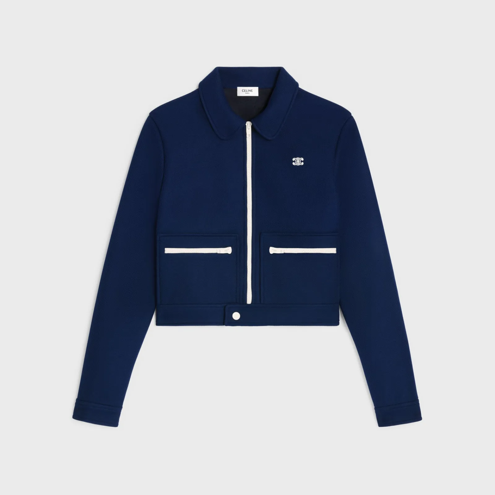 Hot Triomphe zip-up jacket in textured jersey Women Jackets