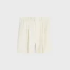 Discount triple-pleated masculin shorts in striped wool Women Pants And Shorts