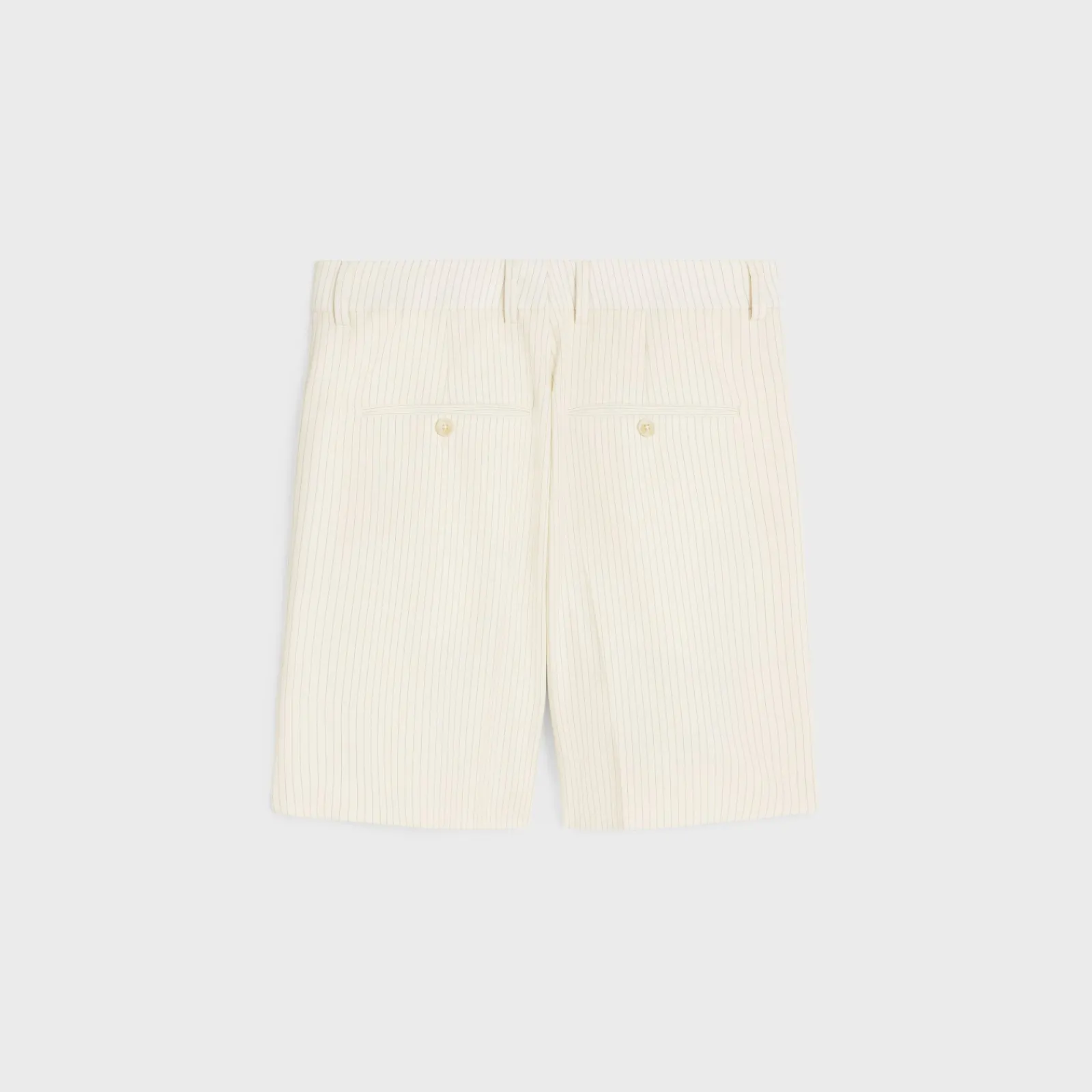 Discount triple-pleated masculin shorts in striped wool Women Pants And Shorts