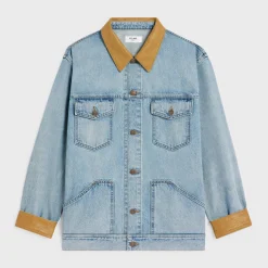 Best trucker jacket in blue eclipse wash denim Women Jackets | Denim