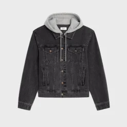 Sale trucker jacket in charcoal wash denim Coats & Blousons | Denim