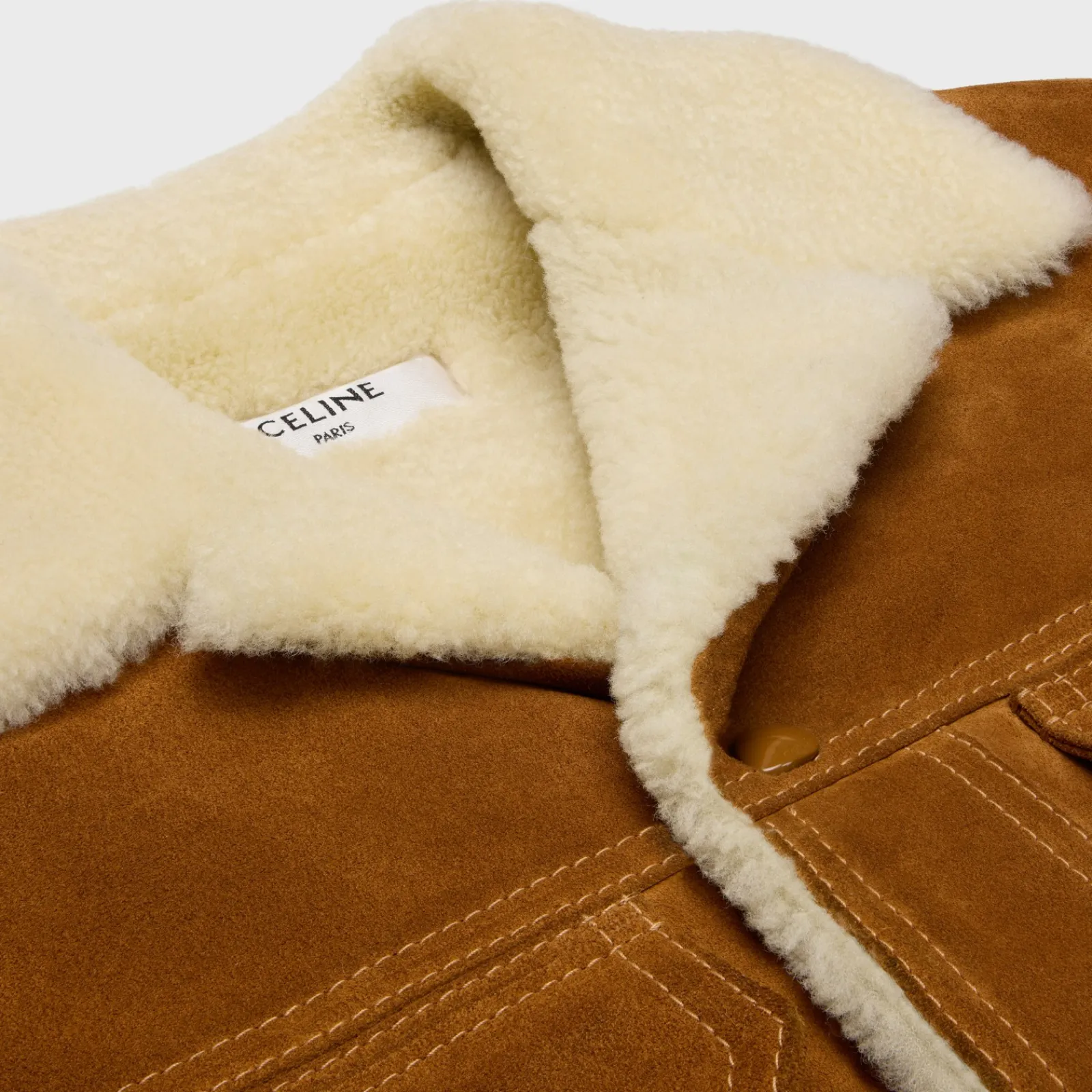 Best trucker jacket in split calfskin Coats & Blousons | Leather