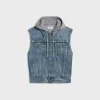 Outlet trucker jacket in union wash denim Women Jackets | Denim