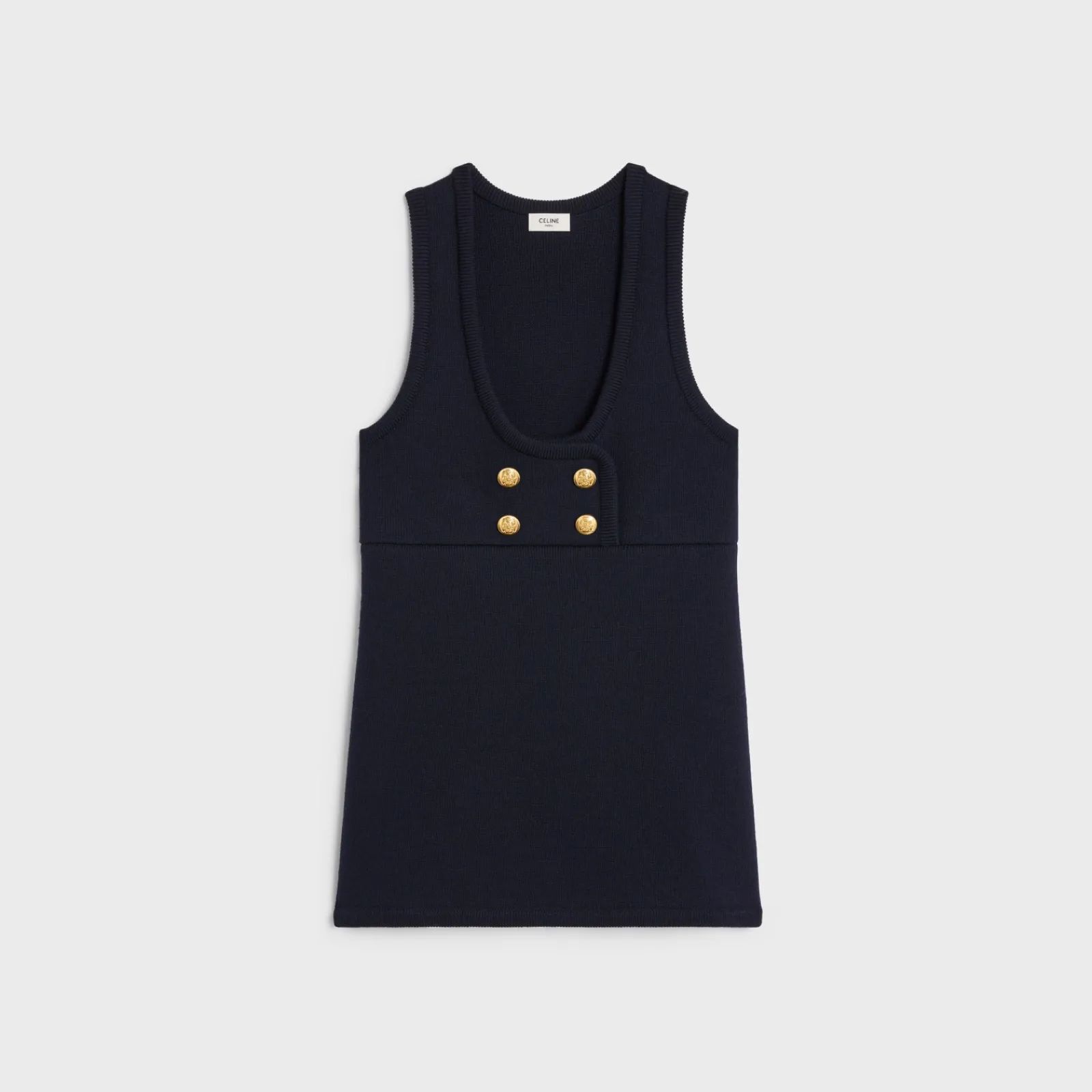 Online tunic mini dress in interlock wool Women Knitwear | Dresses And Skirts