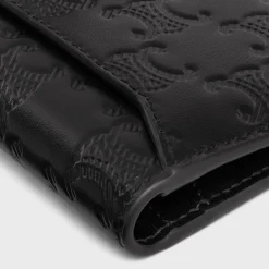 Sale VERTICAL CARD HOLDER Triomphe L.Embossed Calf T.Emb Categories·Oin And Card Holders