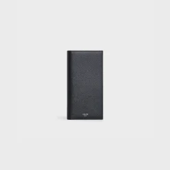 New Vertical Wallet with Coin Compartment in grained calfskin Essentials | Categories·Allets