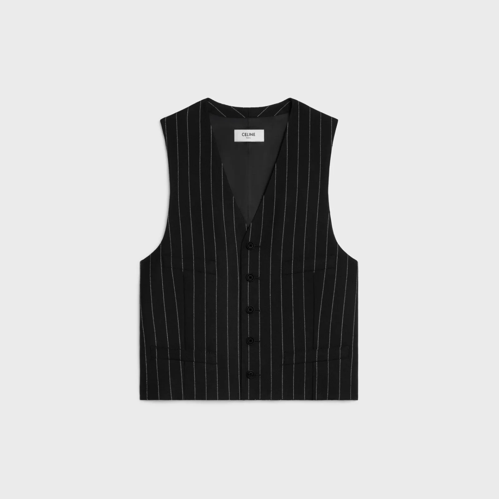 Online vest in wide pinstripe virgin wool Jackets & Trousers