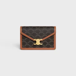 Best WALLET ON CHAIN MARGO in TRIOMPHE CANVAS and calfskin Women Margo | Triomphe Canvas