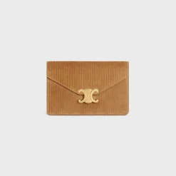 Outlet WALLET ON CHAIN MARGO in STRIPED SUEDE CALFSKIN Women Margo