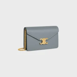 Outlet WALLET ON CHAIN MARGO in Shiny calfskin Women Margo