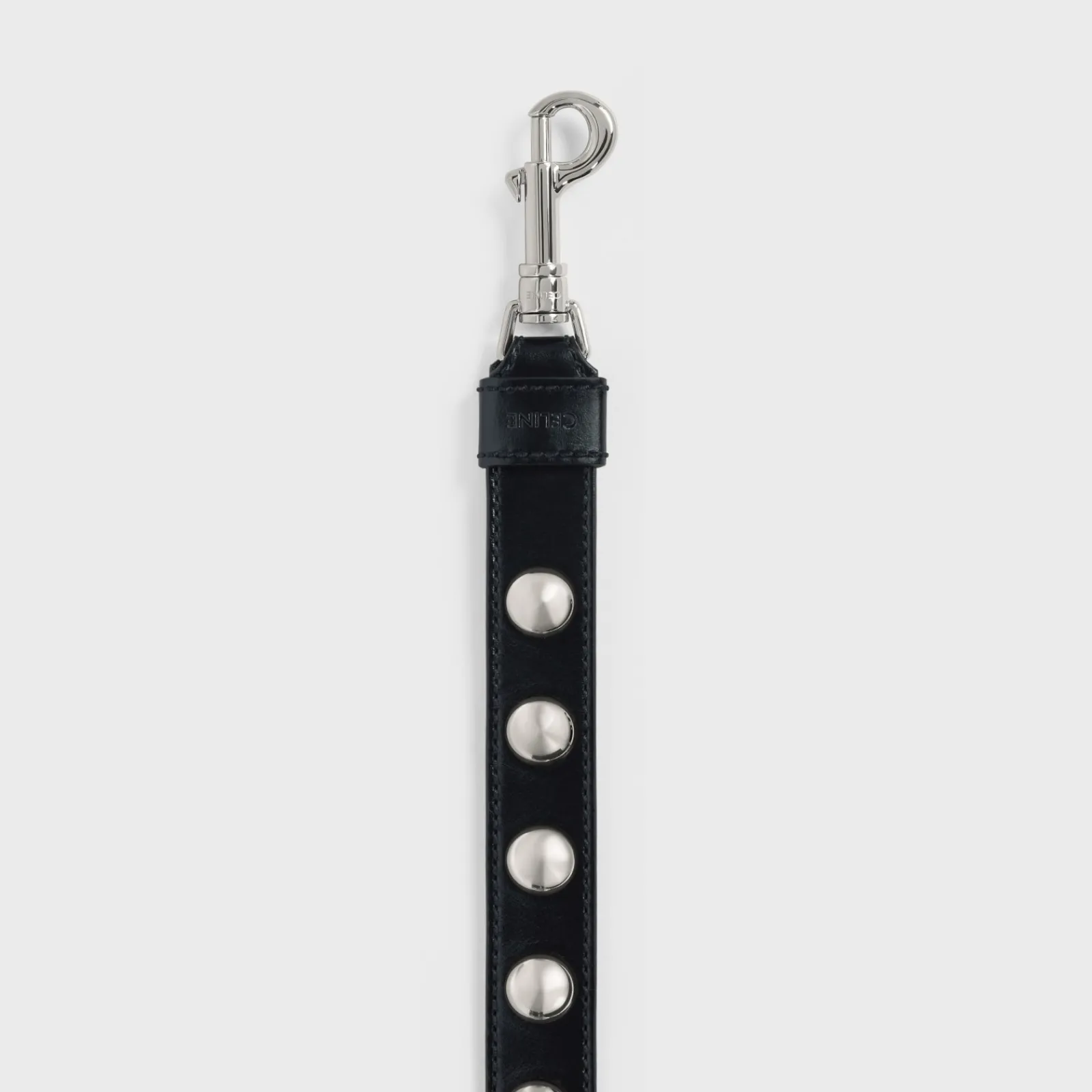 Fashion Wide Dog Leash in Smooth Calfskin with Studs Dog Accessories