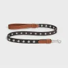 Clearance Wide Dog Leash in Triomphe Canvas and Calfskin with Studs Dog Accessories