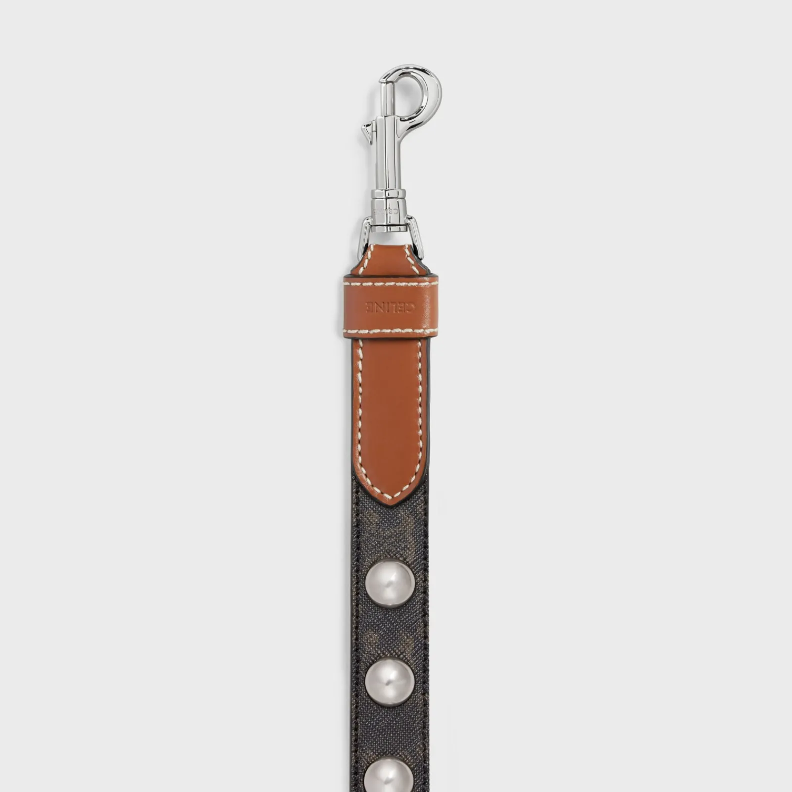 Clearance Wide Dog Leash in Triomphe Canvas and Calfskin with Studs Dog Accessories