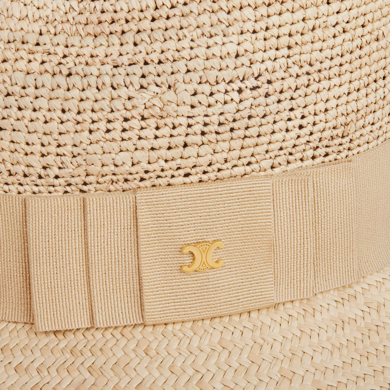 Clearance wide-brimmed triomphe hat in straw Women Hats And Gloves