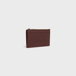 Best Zipped Card Holder in Satinated calfskin with triomphe embossed Categories·Oin And Card Holders