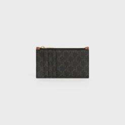 Fashion Zipped card holder in Triomphe Canvas and Lambskin Triomphe Canvas | Essentials