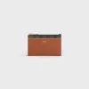 Hot Zipped Card Holder in Triomphe Canvas and Lambskin Women Triomphe Canvas | Categories·Coin And Card Holders